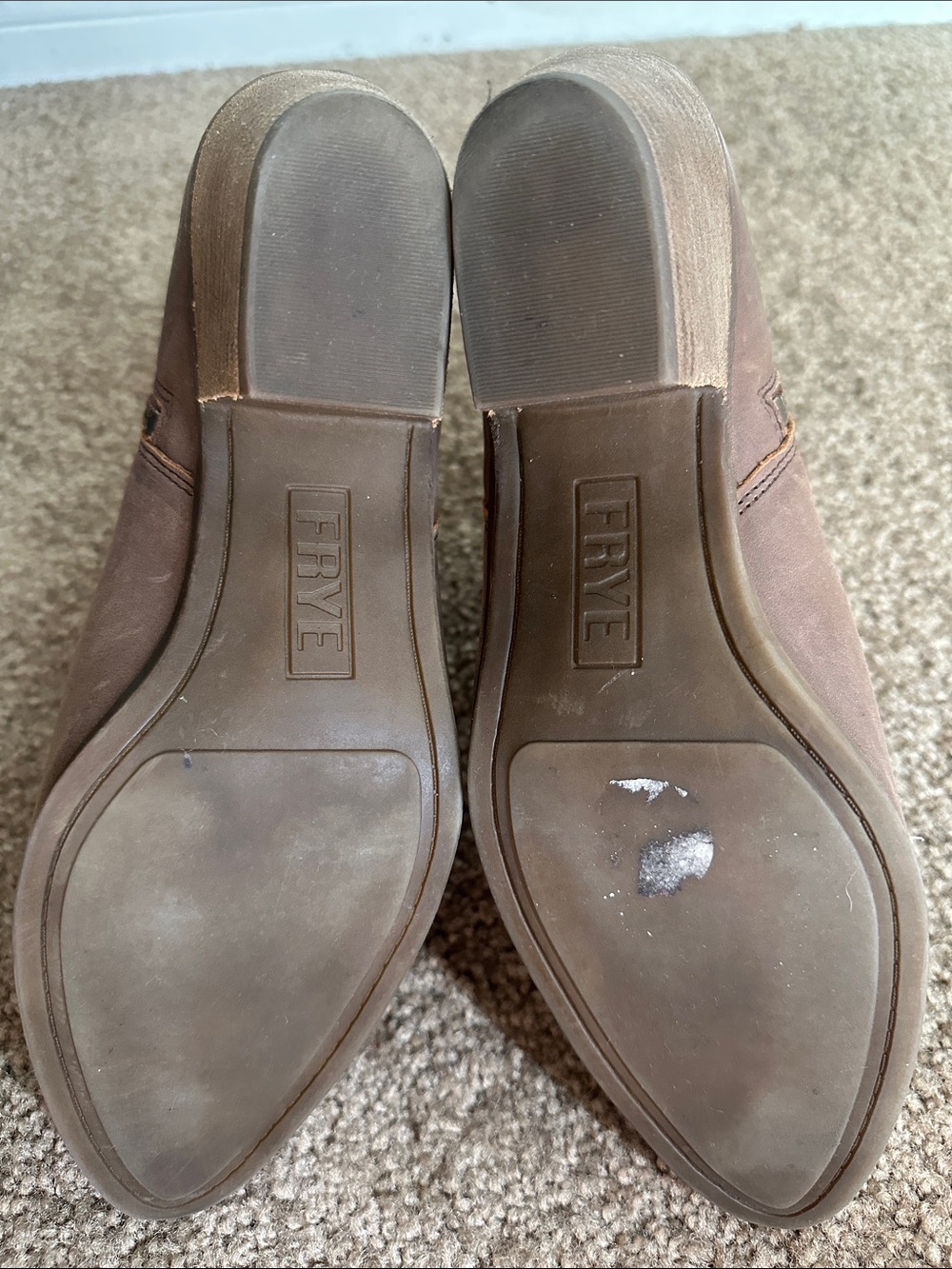 Frye Women’s Brown Judith Ankle Boots Double Zipper SZ 9.5 - Picture 6 of 11